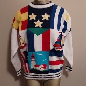Vintage Patriotic Cruise Sweater